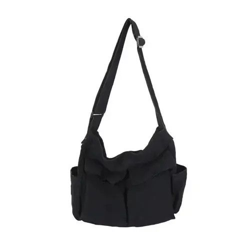 Designer Vintage Messenger Bag in Black, Men's