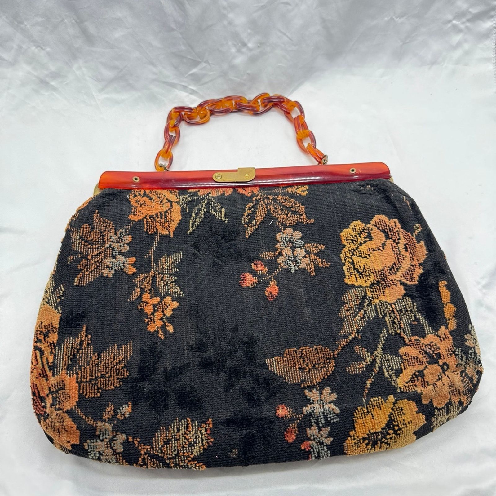 NBDN Nobrandedon VTG tapestry and lucite carpet bag Size ONE SIZE - 3 Thumbnail