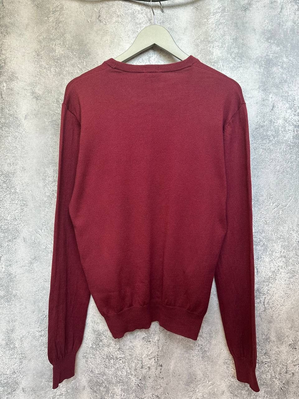 Armani Armani Jeans Vintage Sweater Red Crew Jumper Cotton/Wool Size US L / EU 52-54 / 3 - 3 Thumbnail