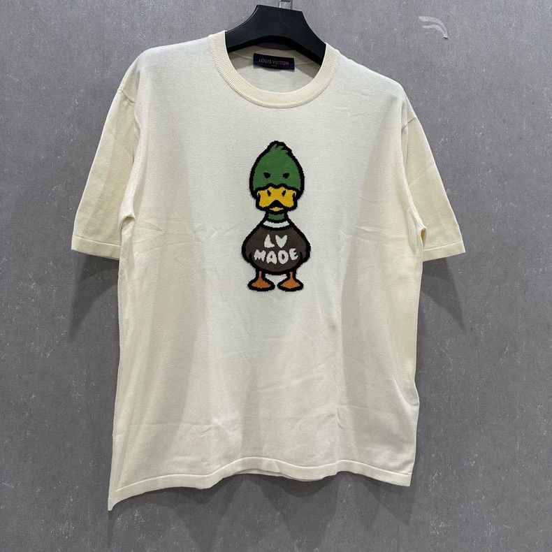 Louis Vuitton Louis Vuitton Beige Card Duck Short Sleeve Size US XXL / EU 58 / 5 - 3 Thumbnail