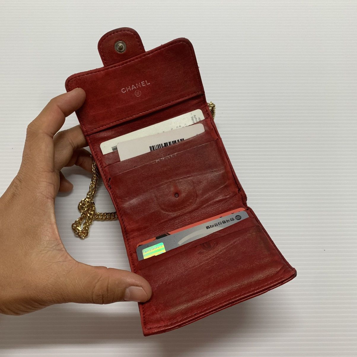 Chanel Chanel Red Leather Wallet Size ONE SIZE - 16 Thumbnail