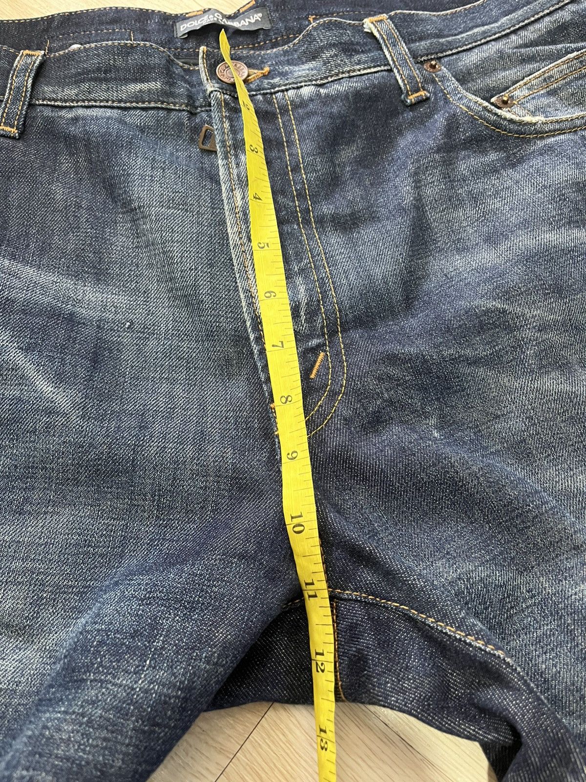 Dolce & Gabbana D&G (Dolce & Gabbana) Dark Blue Straight Leg Jeans Size US 38 / EU 54 - 9 Thumbnail