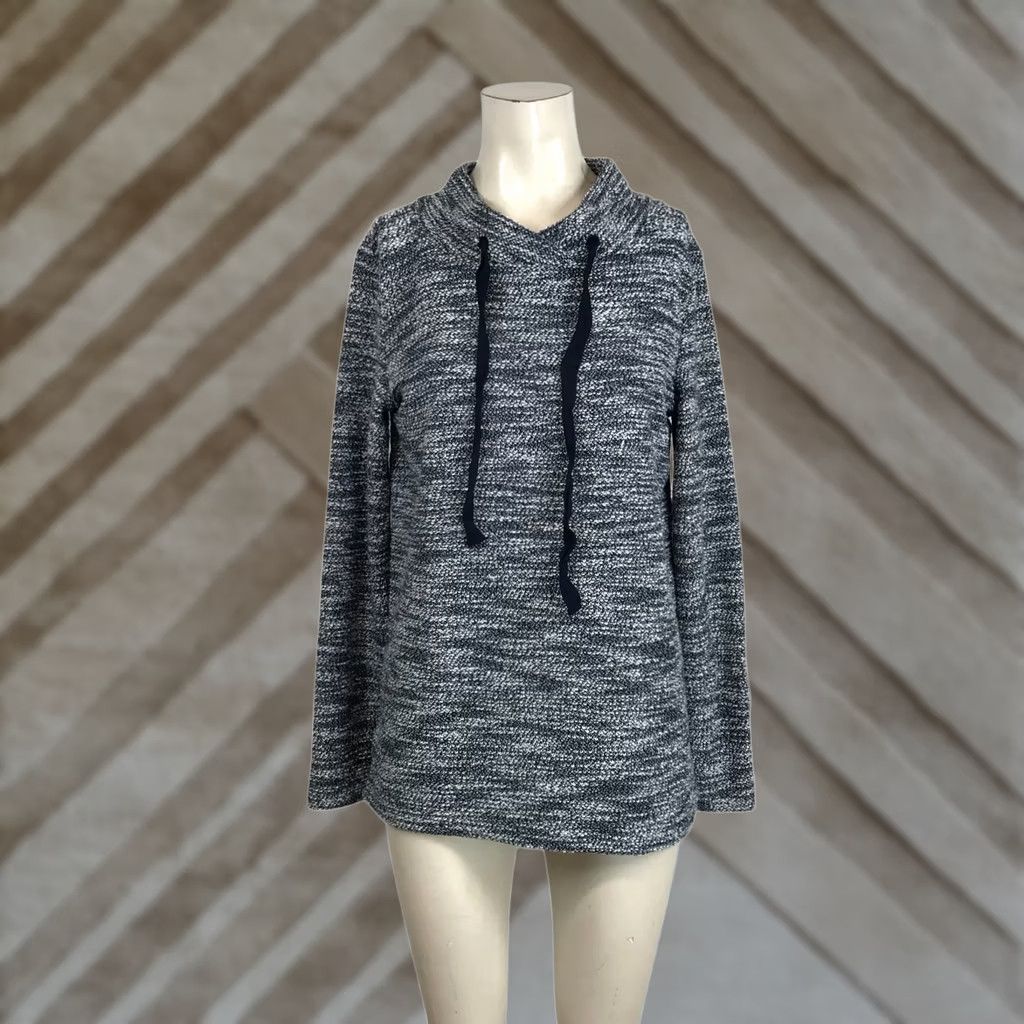 Loft LOFT Women's Small Navy Long Sleeve High Neck Polyester Lounge Top Size S / US 4 / IT 40 - 1 Thumbnail