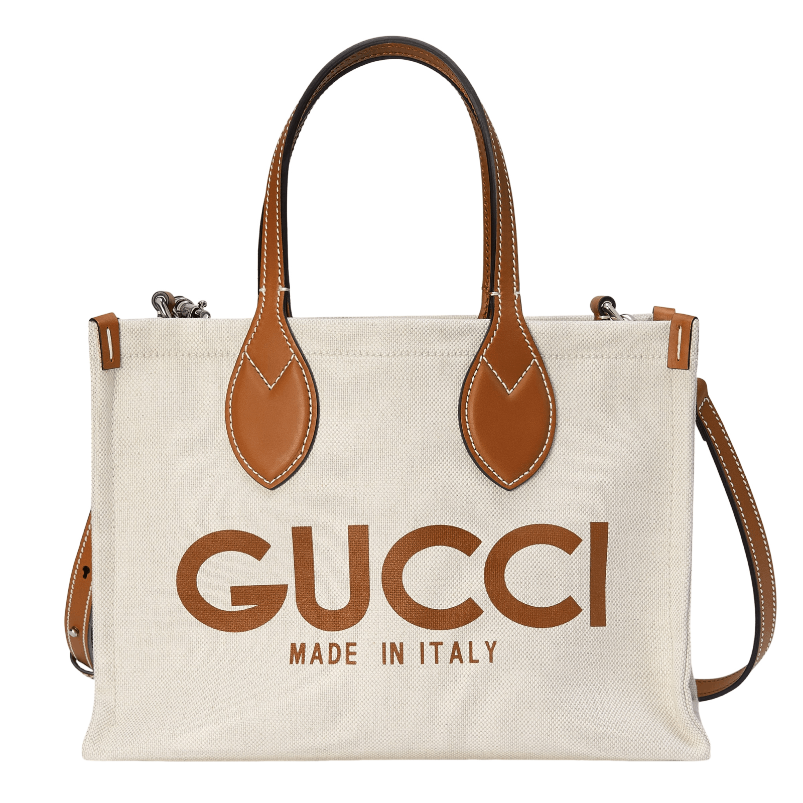 Gucci GUCCI Beige Cotton Linen Medium Tote New & Authentic Size ONE SIZE - 1 Thumbnail