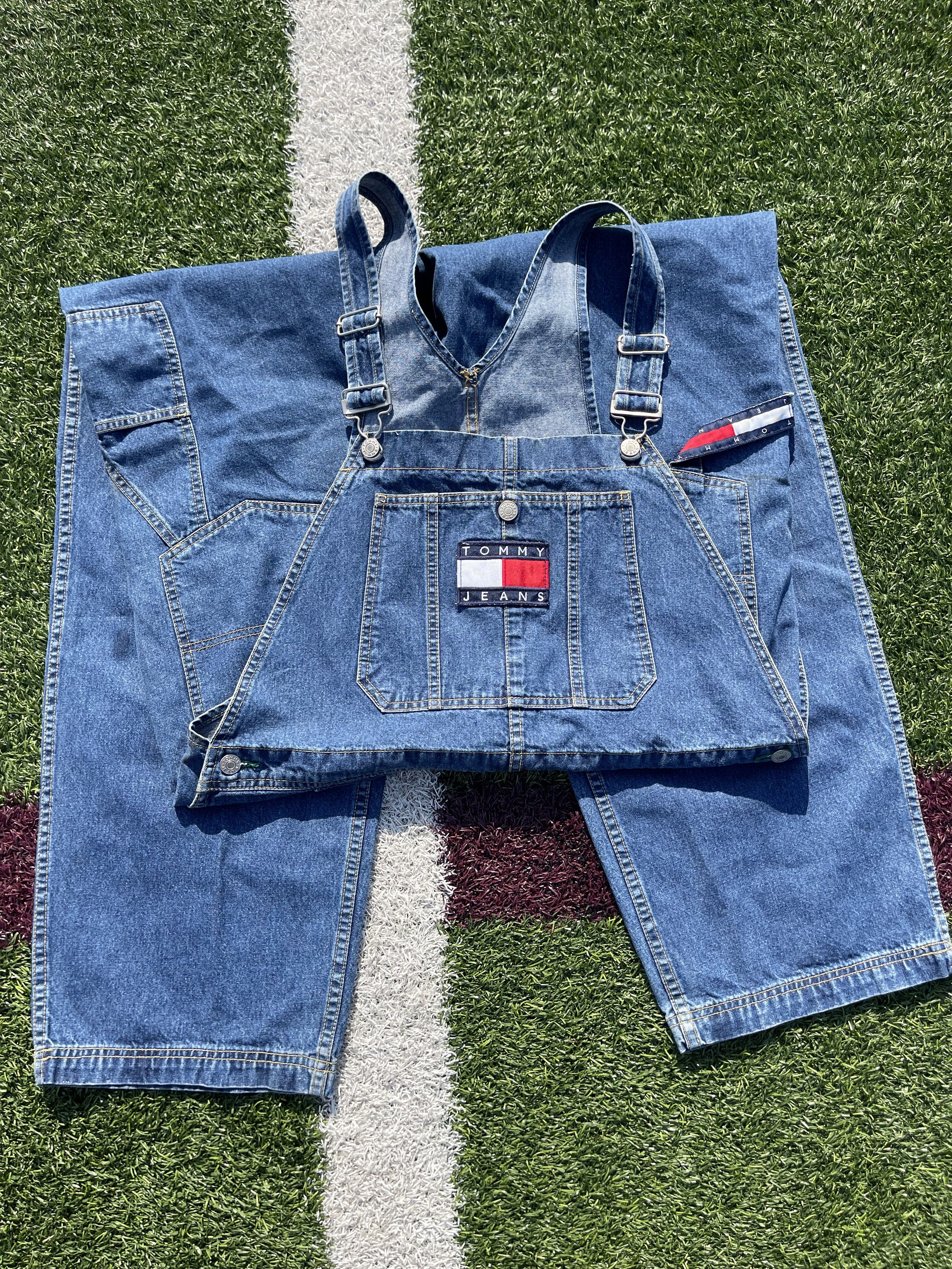 Tommy Hilfiger Vintage 90's Hip Hop Rap Jeans Denim Overalls