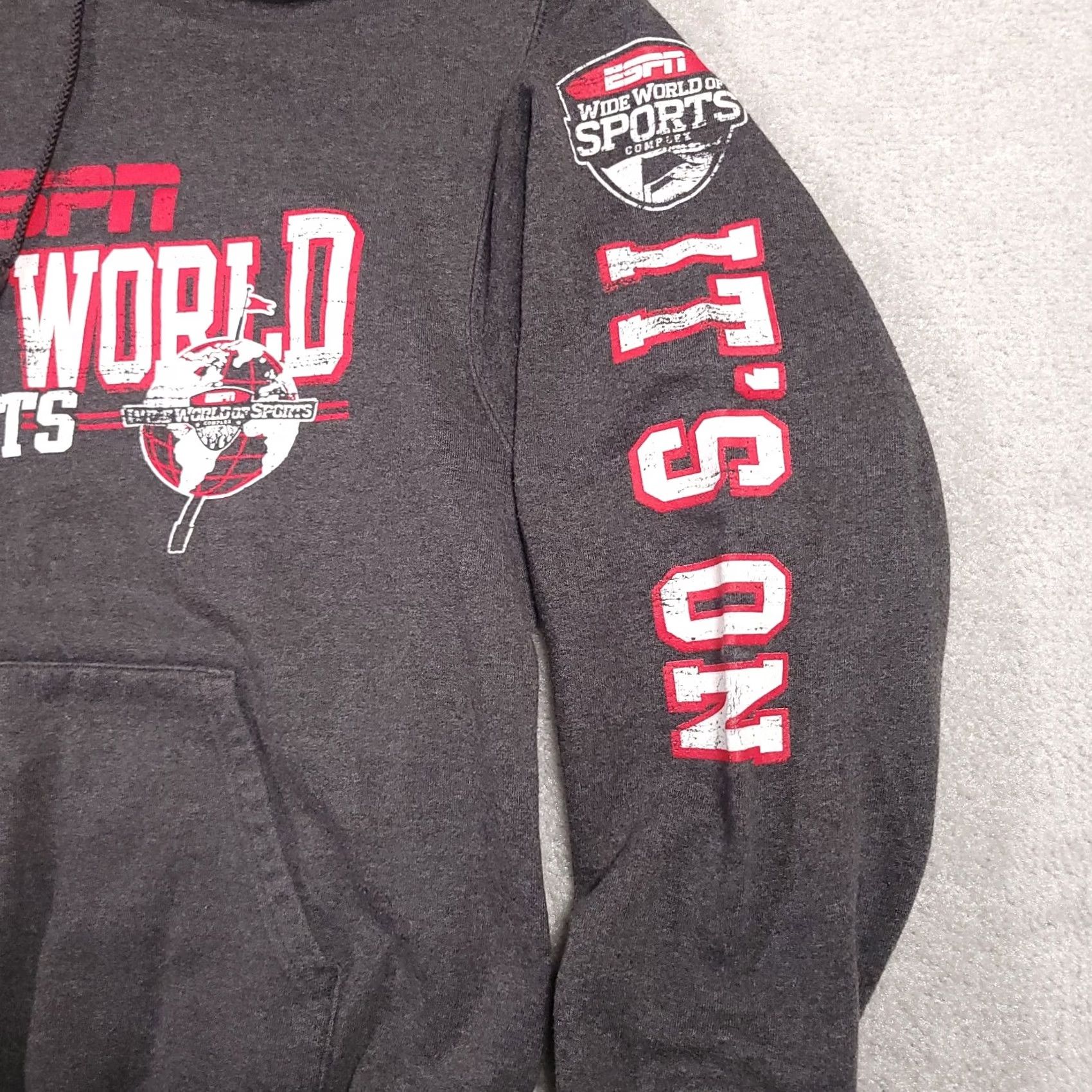 Champion VINTAGE? Champion ESPN Wide World Of Sports Hoodie Mens Small Eco Fleece Charcoal Gray Size US S / EU 44-46 / 1 - 4 Thumbnail