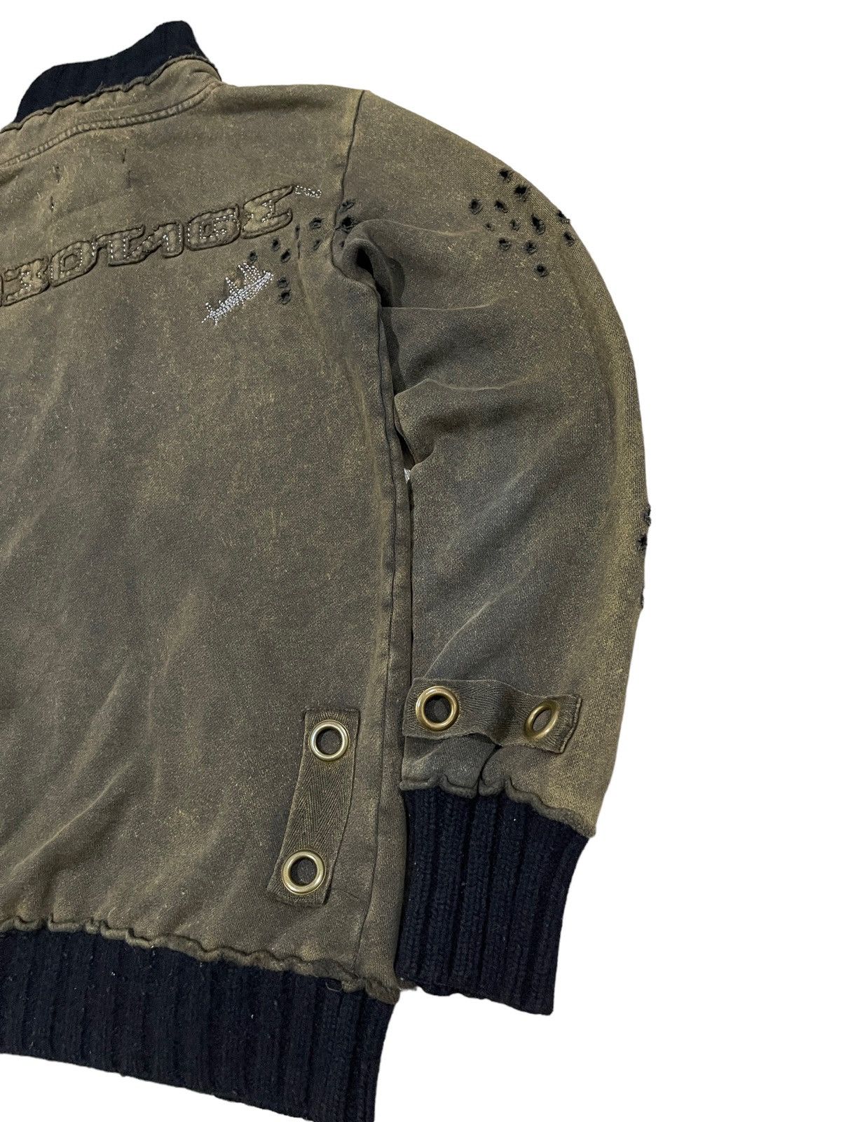 SBTG × Vintage Vintage Sabotage Thrashed Knitwear Zipper Jacket Size US S / EU 44-46 / 1 - 11 Thumbnail