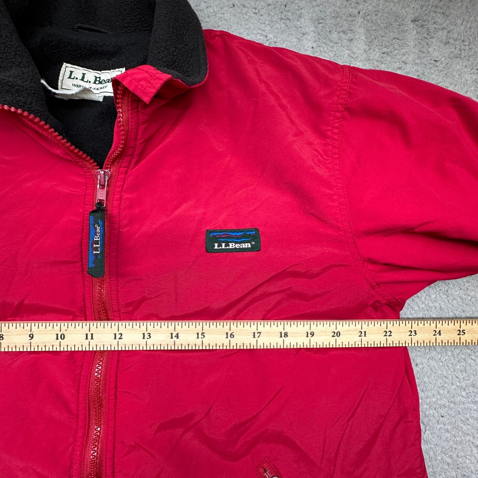 L.L. Bean VTG 90s LL Bean Warm-Up Jacket Womens XL Fleece Lined Red Size L / US 10 / IT 46 - 7 Thumbnail