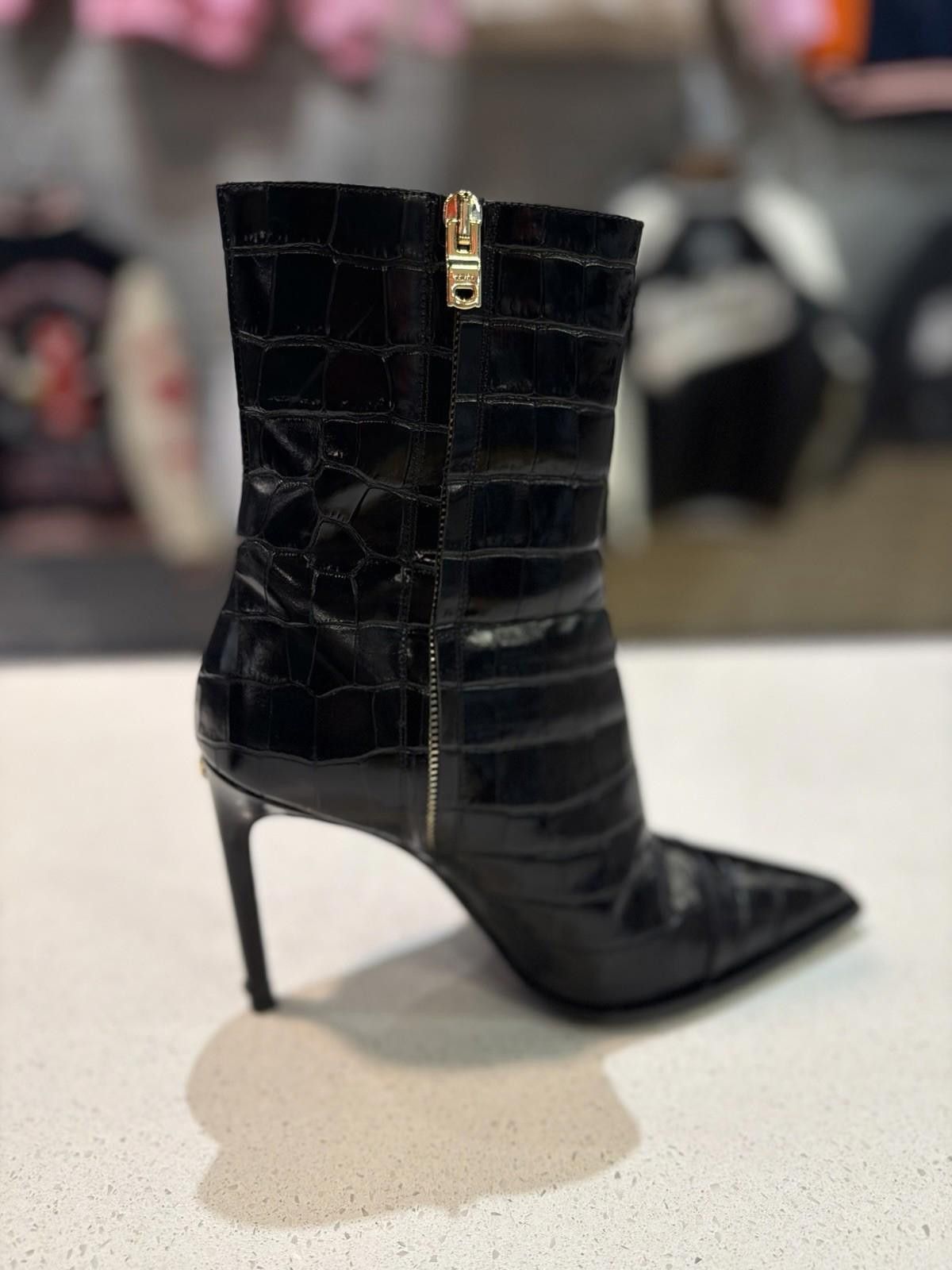 Amiri AMIRI Black Snakeskin Stiletto High Heel Boots 38 - 8US Size US 8 / IT 38 - 11 Thumbnail