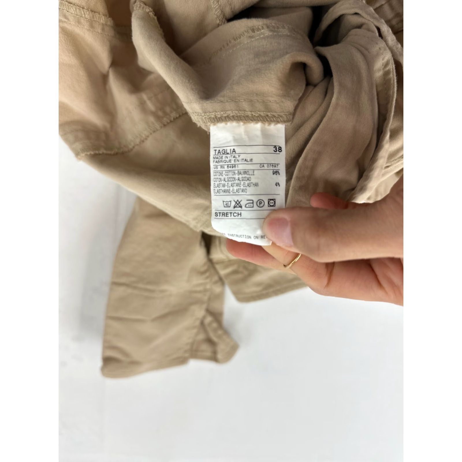 United Colors Of Benetton United Colors of Benetton Women's Jacket Size 38 Beige Casual Cotton Short Sleeve Pockets Fall Winter Size XS / US 0-2 / IT 36-38 - 4 Thumbnail