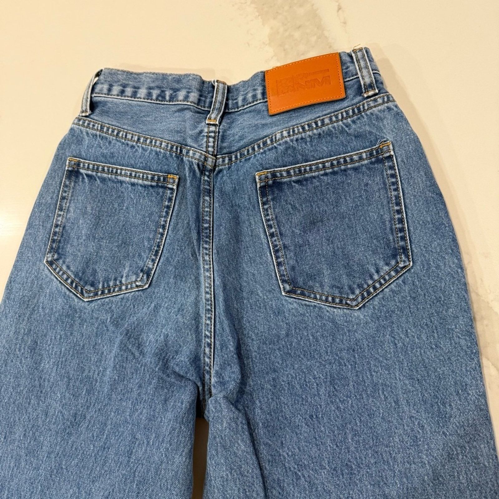 PRINCESS POLLY Princess Polly Asymmetrical Straight Leg Denim Jean Womens 2 Size 26" / US 2 / IT 38 - 11 Thumbnail