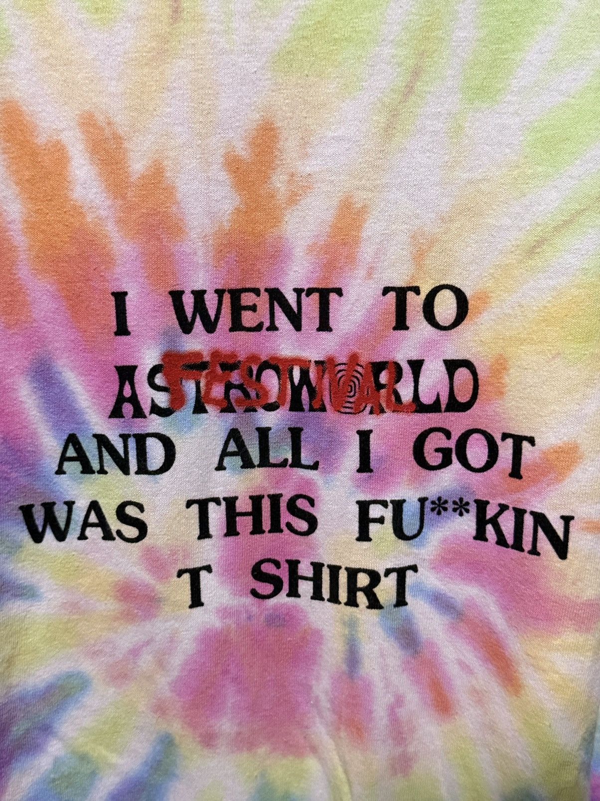 Travis Scott Travis Scott Astroworld “Wish You Were Here” Tie Dye Tee Size US XL / EU 56 / 4 - 3 Thumbnail