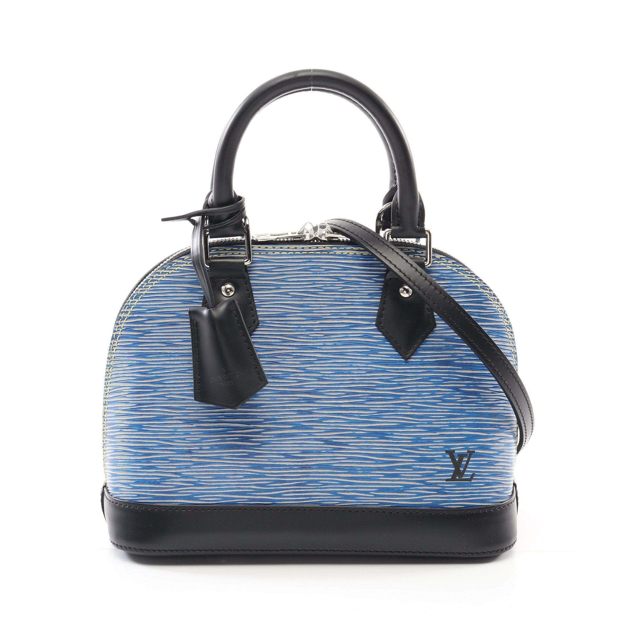 Louis Vuitton Louis Vuitton Alma Bb Epi Denim Handbag Leather Blue Black Size ONE SIZE - 1 Thumbnail