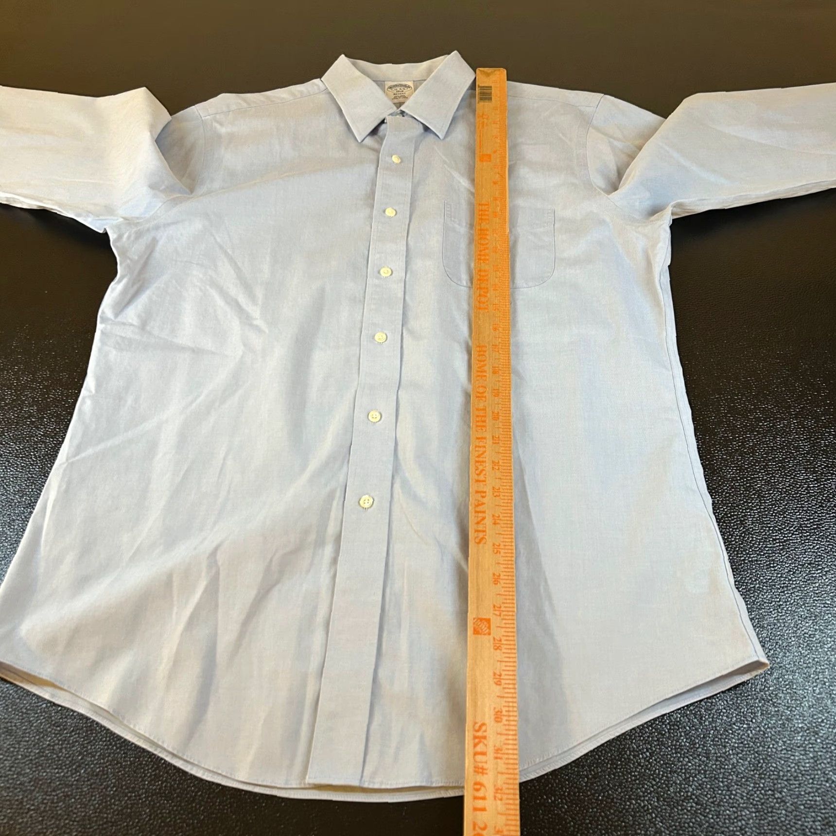 Brooks Brothers Brooks Brothers Regent Dress Shirt Non-Iron Button Up LS Light Blue Mens 16 4/5 Size 42R - 7 Thumbnail