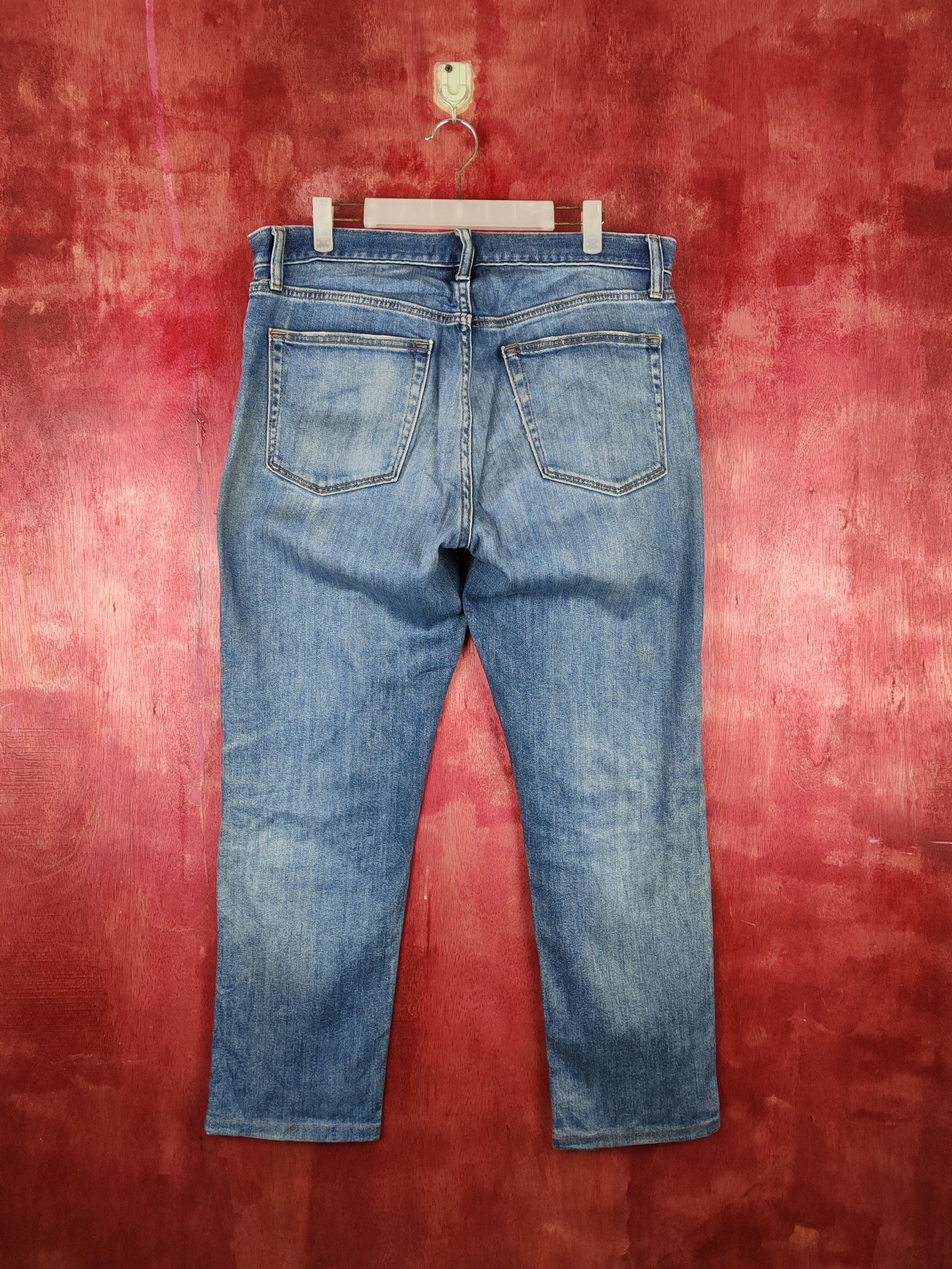 Japanese Brand Uniqlo Blue Distressed Ripped Jeans #S1638 Size US 34 / EU 50 - 7 Thumbnail