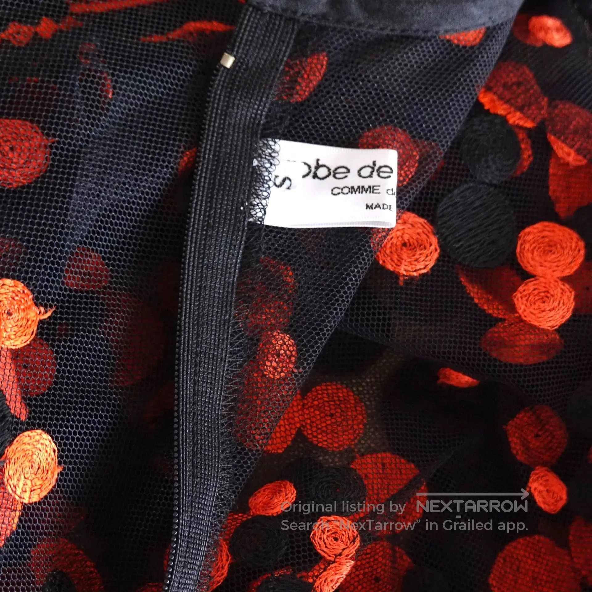 Rei Kawakubo CDG Robe Black Red Dot Mesh Top. Size S / US 4 / IT 40 - 8 Thumbnail