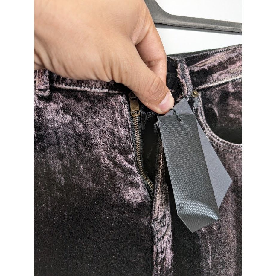 Saint Laurent Paris o1rshd1 Skinny 5 Pockets Pants Devore Pelo Black Light Beach Size US 30 / EU 46 - 7 Thumbnail
