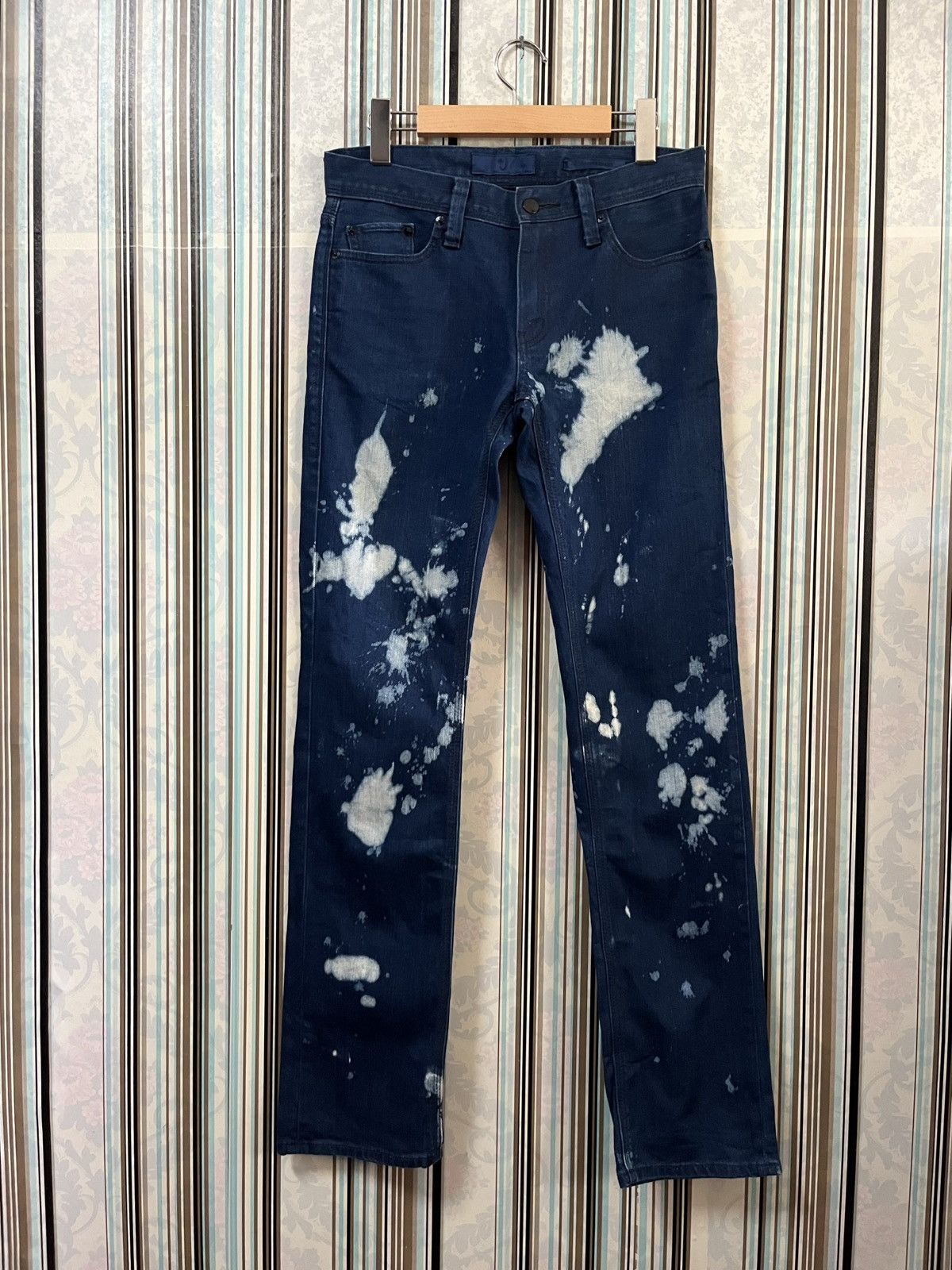 Jil Sander 2000s uniqlo J+ splash acid wash skinny for straight #I3 Size US 30 / EU 46 - 1 Thumbnail