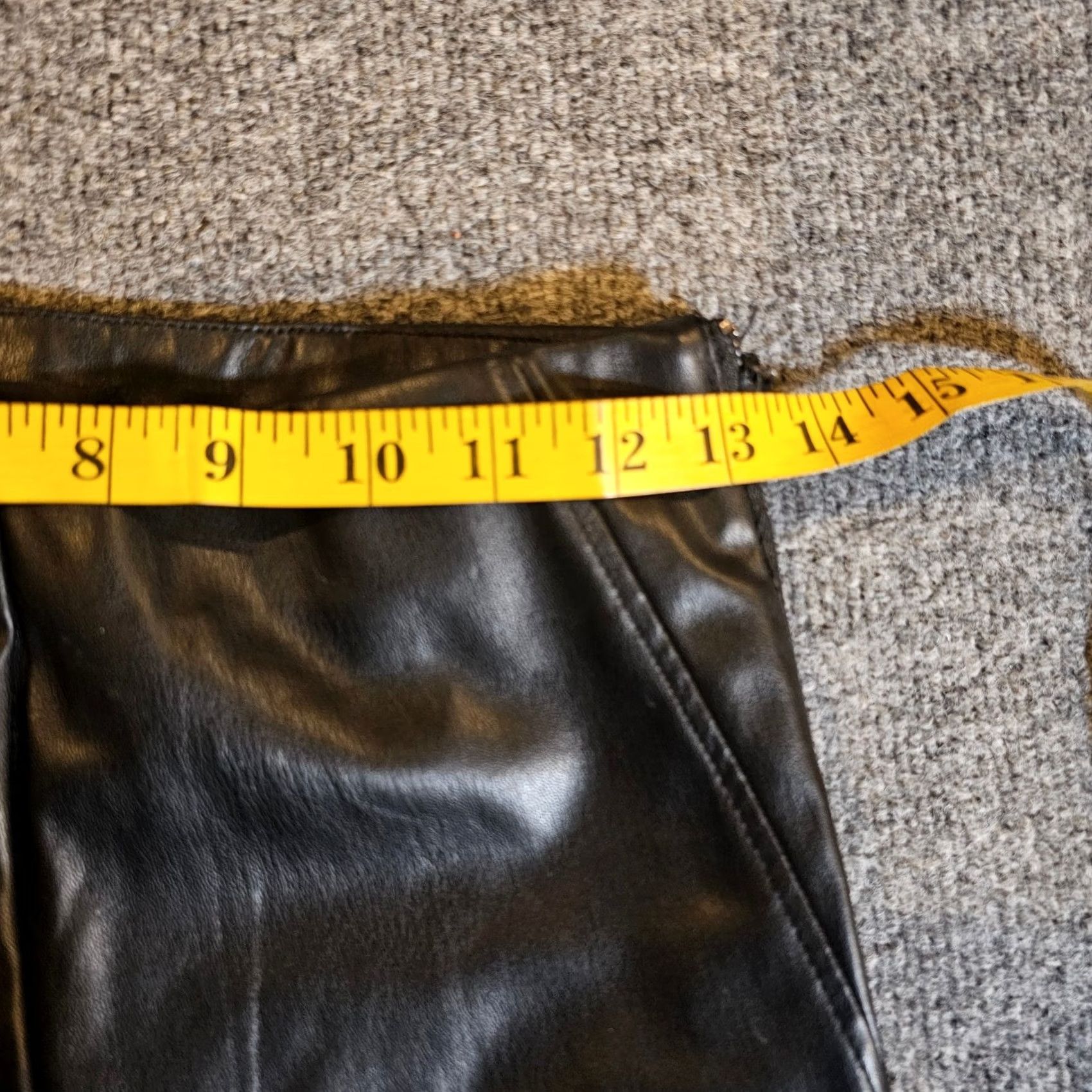 Zara Zara Pants Womens S Black Size Faux Leather Flare Flat Front Stretch Casual Club Size 28" / US 6 / IT 42 - 5 Thumbnail