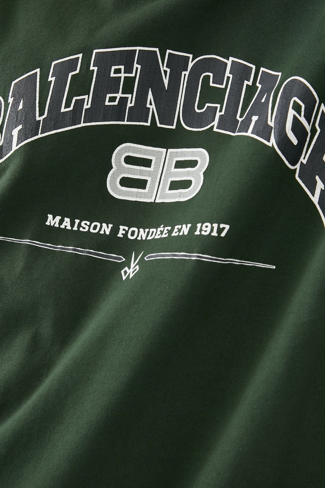 Balenciaga o1srvl11e0326 Maison Balenciaga T-Shirt Medium Fit in Green Size US S / EU 44-46 / 1 - 4 Thumbnail