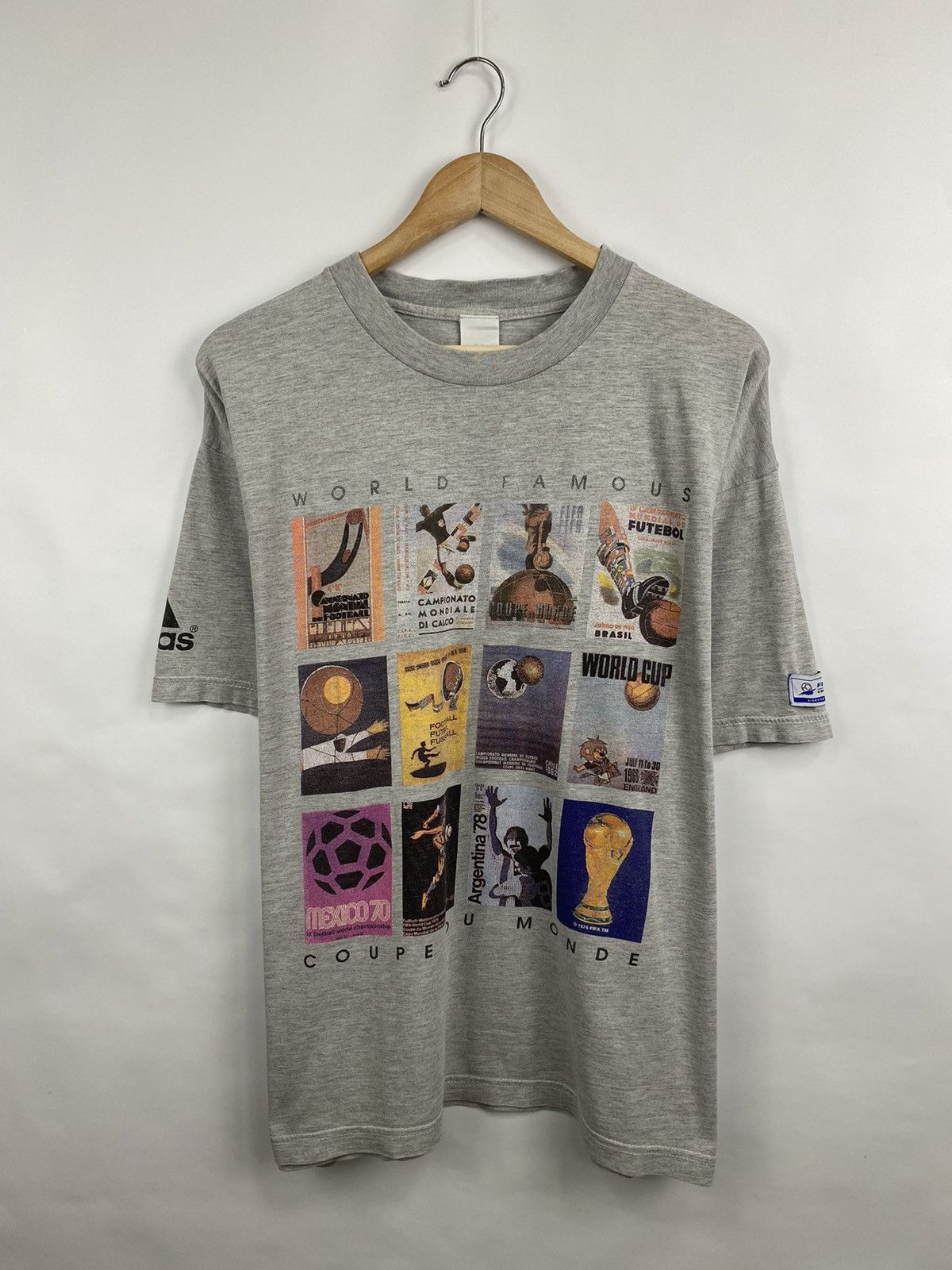 Adidas Vintage 1994 Adidas France 98 World Famous Coupe Du Monde Size US L / EU 52-54 / 3 - 3 Thumbnail