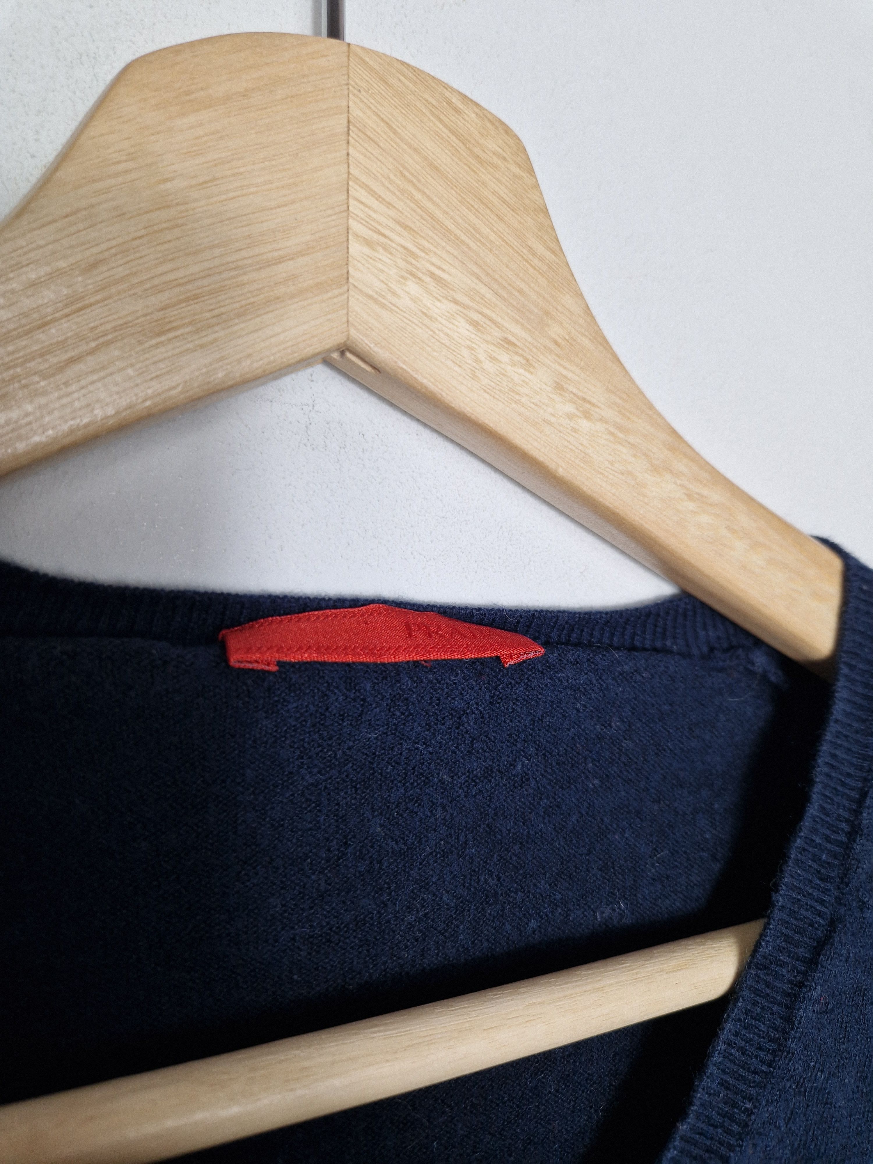 Prada red tab wool sweater