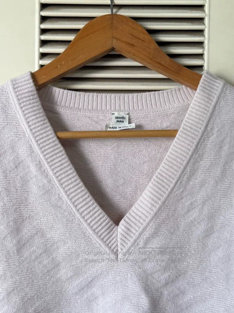 Hermes Hermes Nude pink knitted V-neck vest Size XXS / US 00 / IT 34 - 3 Thumbnail