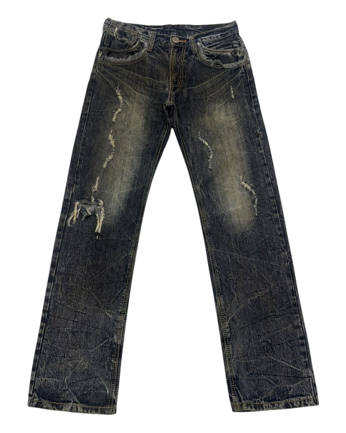 Hysteric Glamour × Tornado Mart RARE VINTAGE JAPANESE BACK & FORTH DISTRESSED DENIM JEANS Size US 32 / EU 48 - 1 Thumbnail