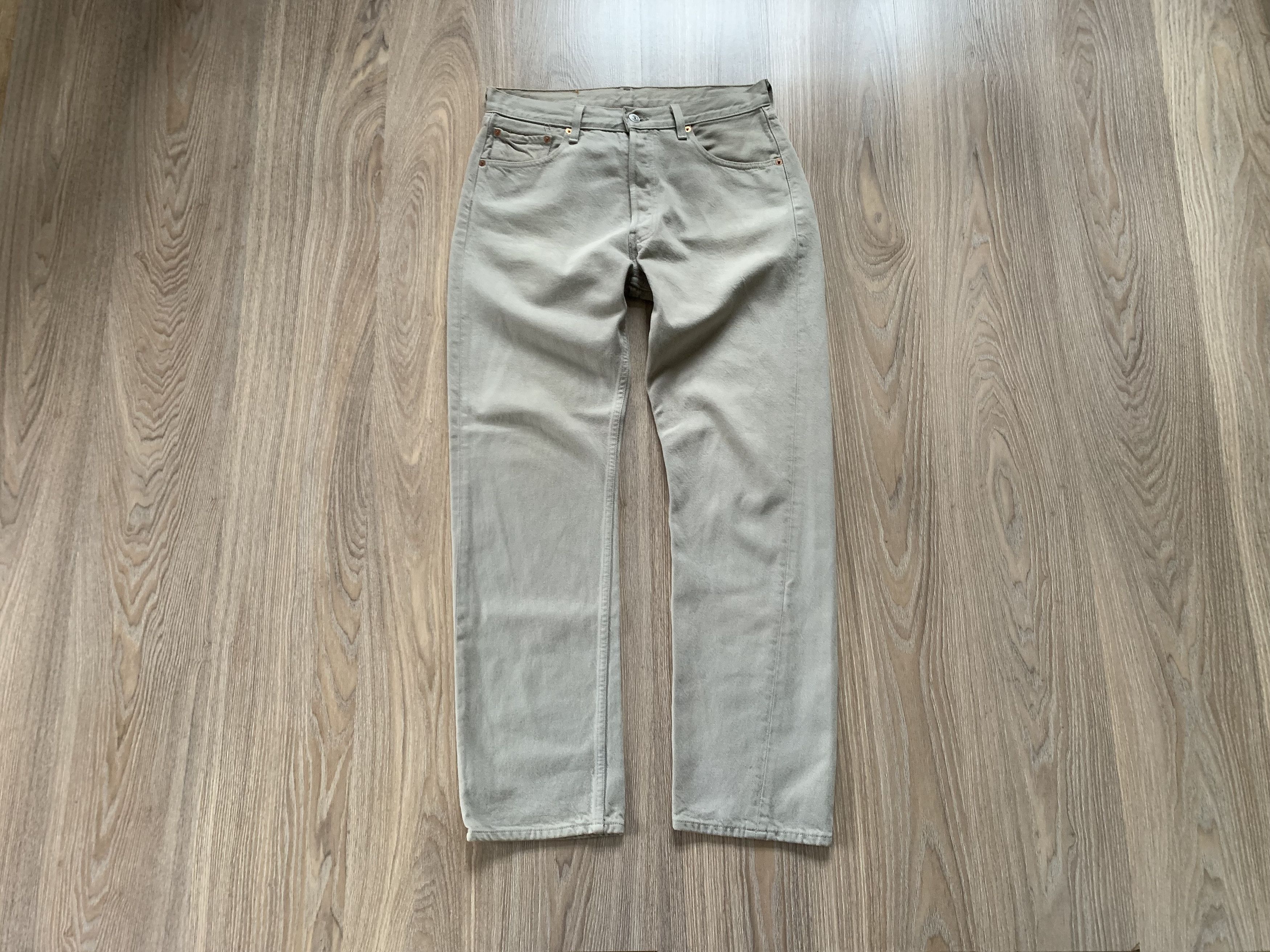 Levi's × Levi's Vintage Clothing Levi's 501 Beige Denim Jeans Pants Size US 33 - 1 Thumbnail