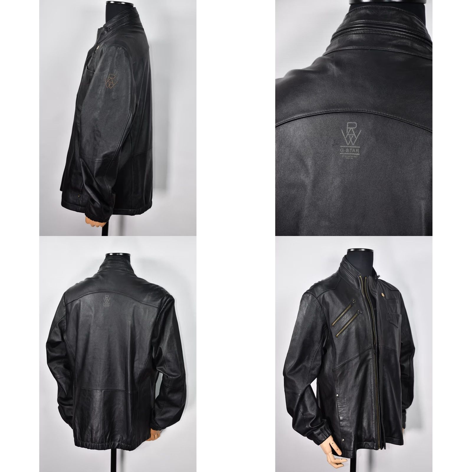 G-Star G-Star Tailored Dean Ryder Overshirt Jacket 2XL Black Leather Mens Vintage No N/A Size US XXL / EU 58 / 5 - 8 Thumbnail