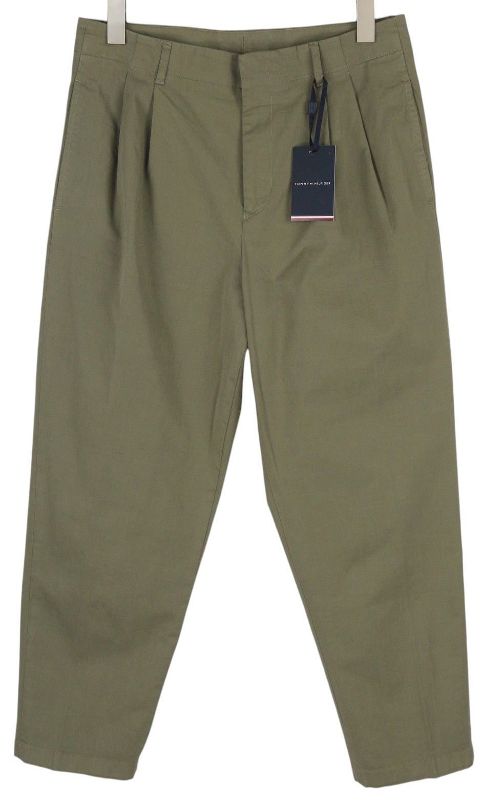 ARMY STRETCH TWILL W32 Khaki Pleated Trousers 84977