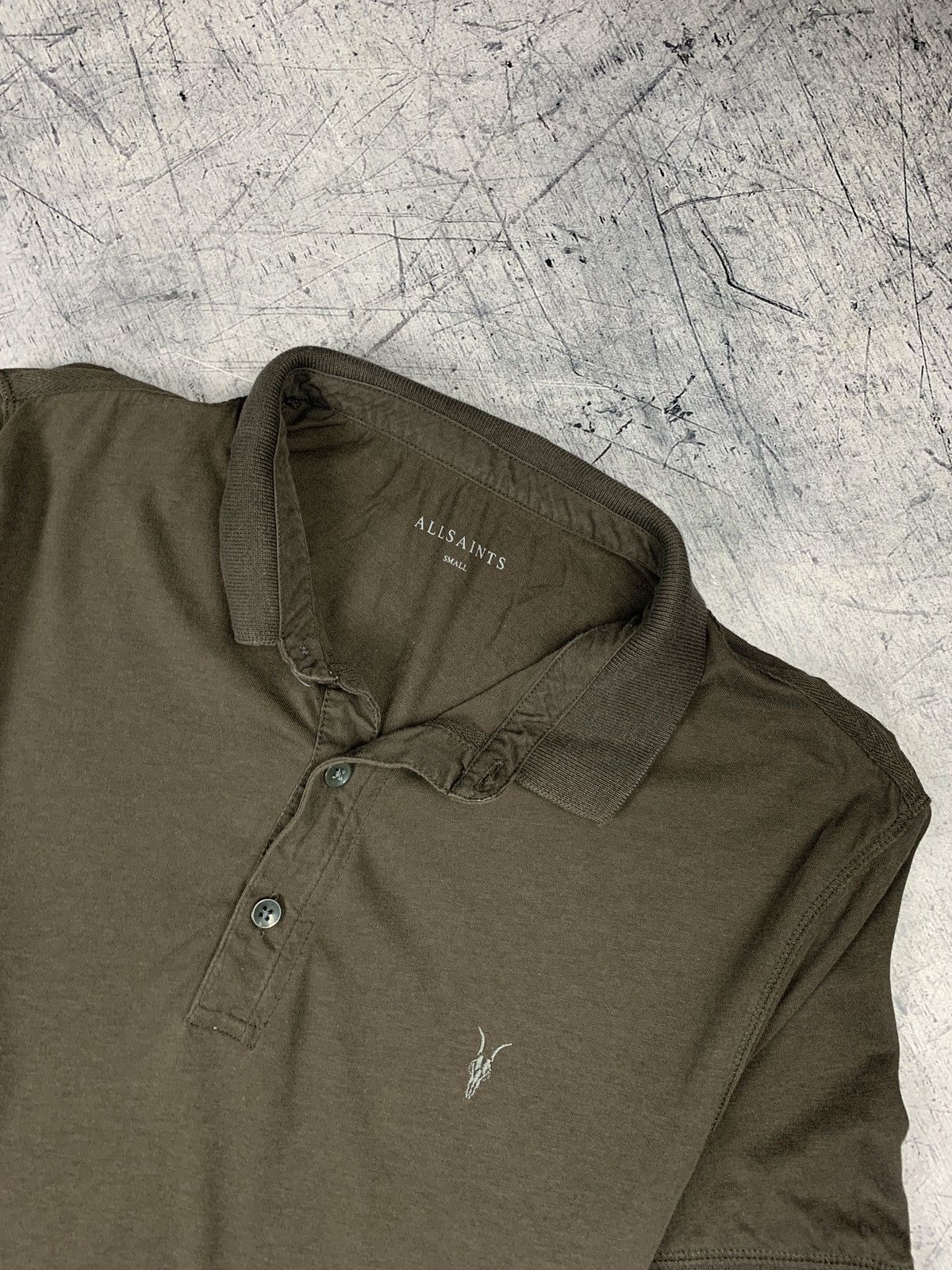 Allsaints Allsaints Brown Polo Shirt Buttons Embroidered Logo Size US S / EU 44-46 / 1 - 2 Thumbnail