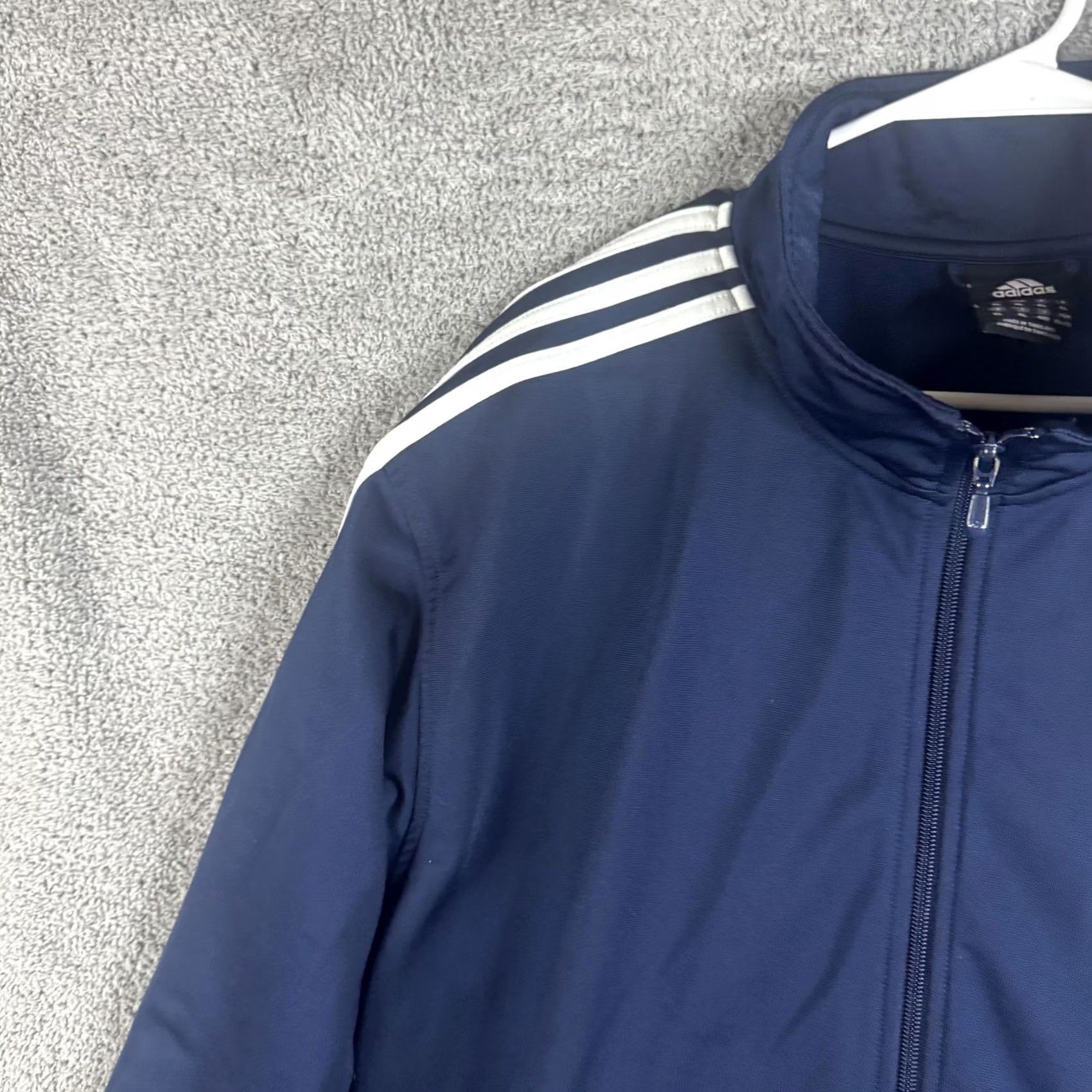 Adidas Adidas Track Jacket Mens XL Blue Full Zip 3 Stripe Collar Athletic Training Size US XL / EU 56 / 4 - 5 Thumbnail