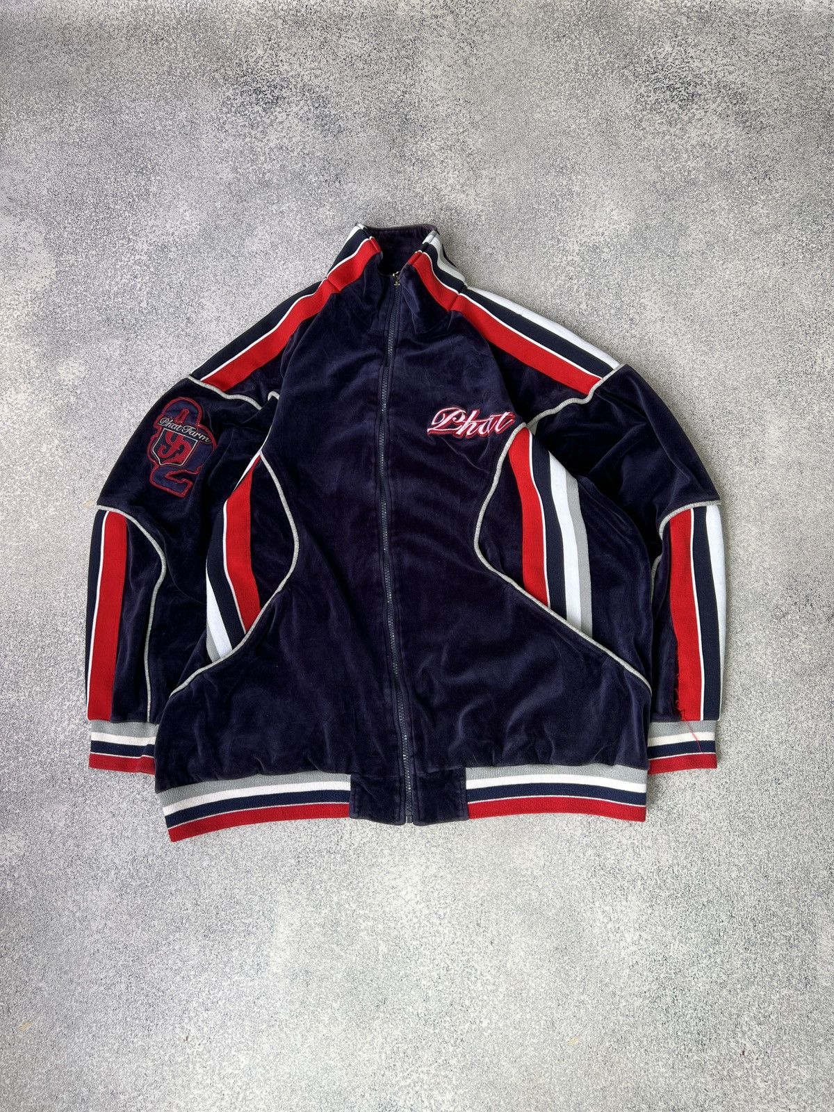Vintage Vintage 90s Phat Farm Velour Classic Hip Hop Jacket Men’s Size US XL / EU 56 / 4 - 5 Thumbnail