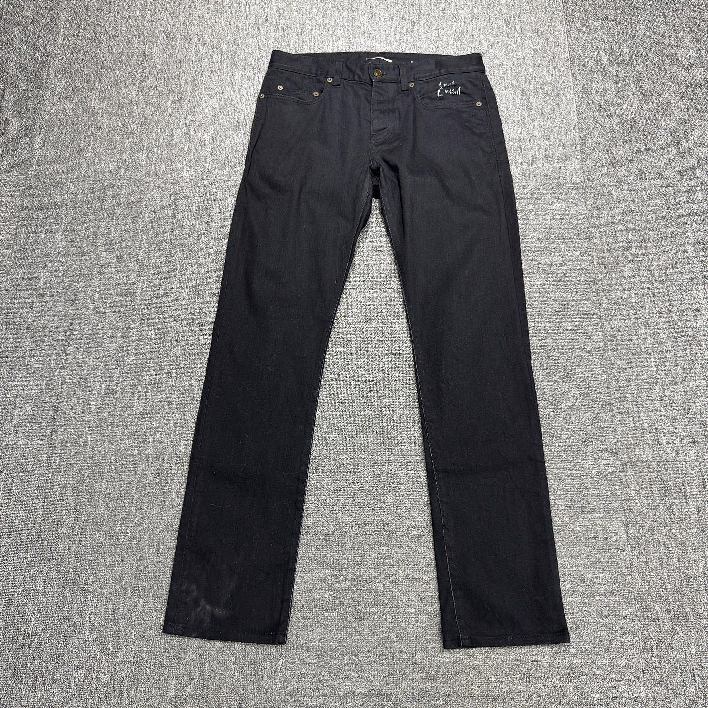 Saint Laurent Paris Saint Laurent Black Denim Jeans Size 31 Size US 31 - 1 Thumbnail