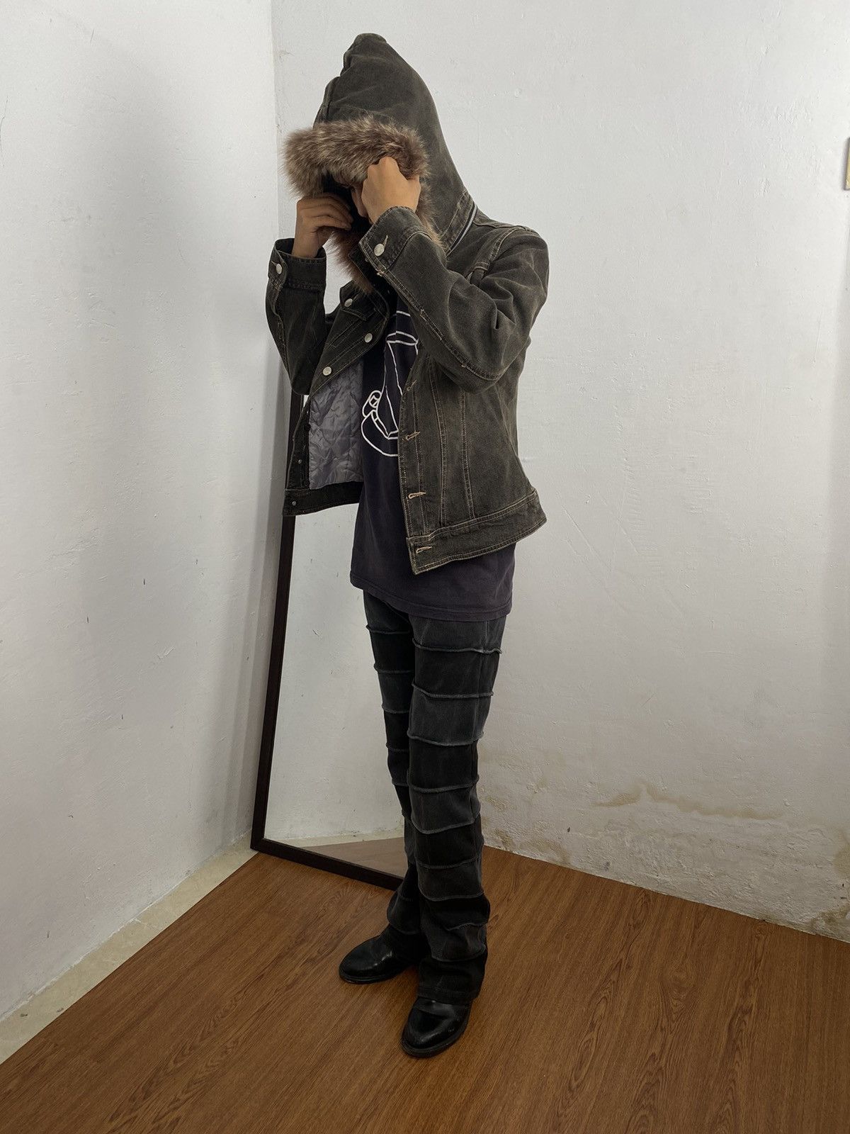 If Six Was Nine × Japanese Brand × Le Grande Bleu (L.G.B.) Raccoon Fur denim jacket Size US S / EU 44-46 / 1 - 6 Thumbnail