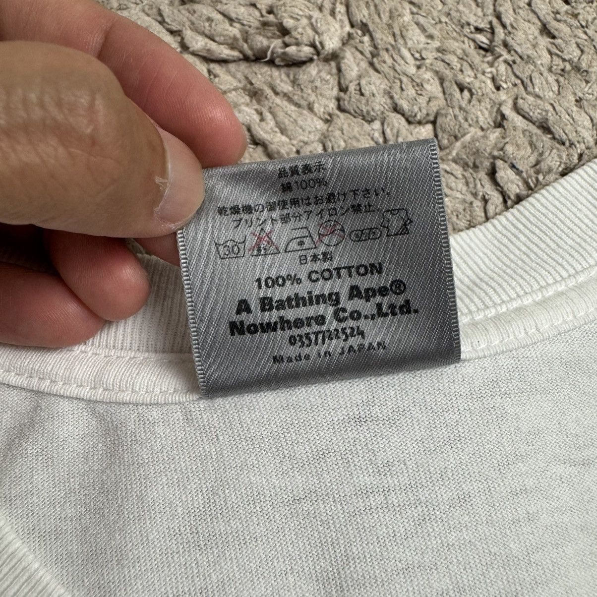Bape Vintage Bape Exclusive Handprint Condensed Soup Tee Size US L / EU 52-54 / 3 - 18 Thumbnail