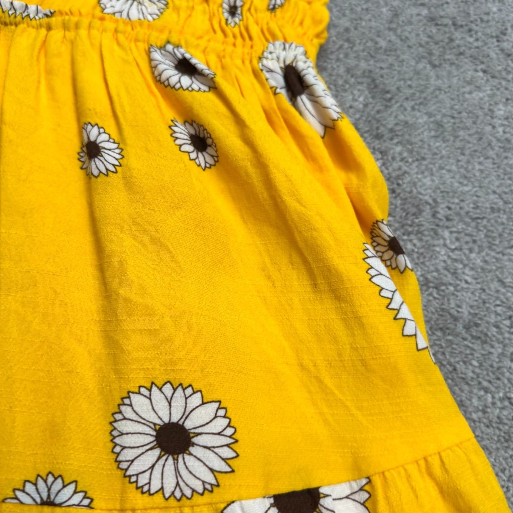 Urban Outfitters Urban Outfitters Fit & Flare A-Line Mini Sun Dress Womens Medium Yellow Floral Size M / US 6-8 / IT 42-44 - 4 Thumbnail