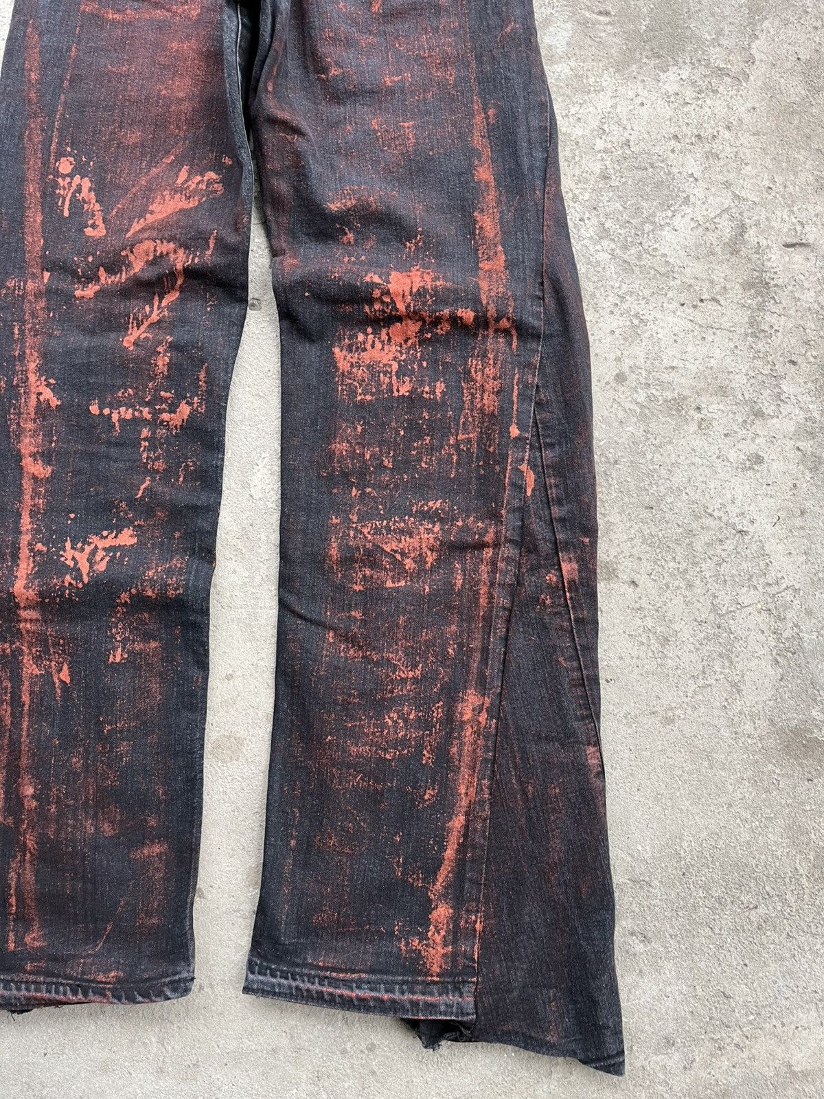 20471120 × If Six Was Nine × Japanese Brand Dirty Painted Distressed Thrashed Faded Baggy Jeans Y2K Size US 28 / EU 44 - 11 Thumbnail