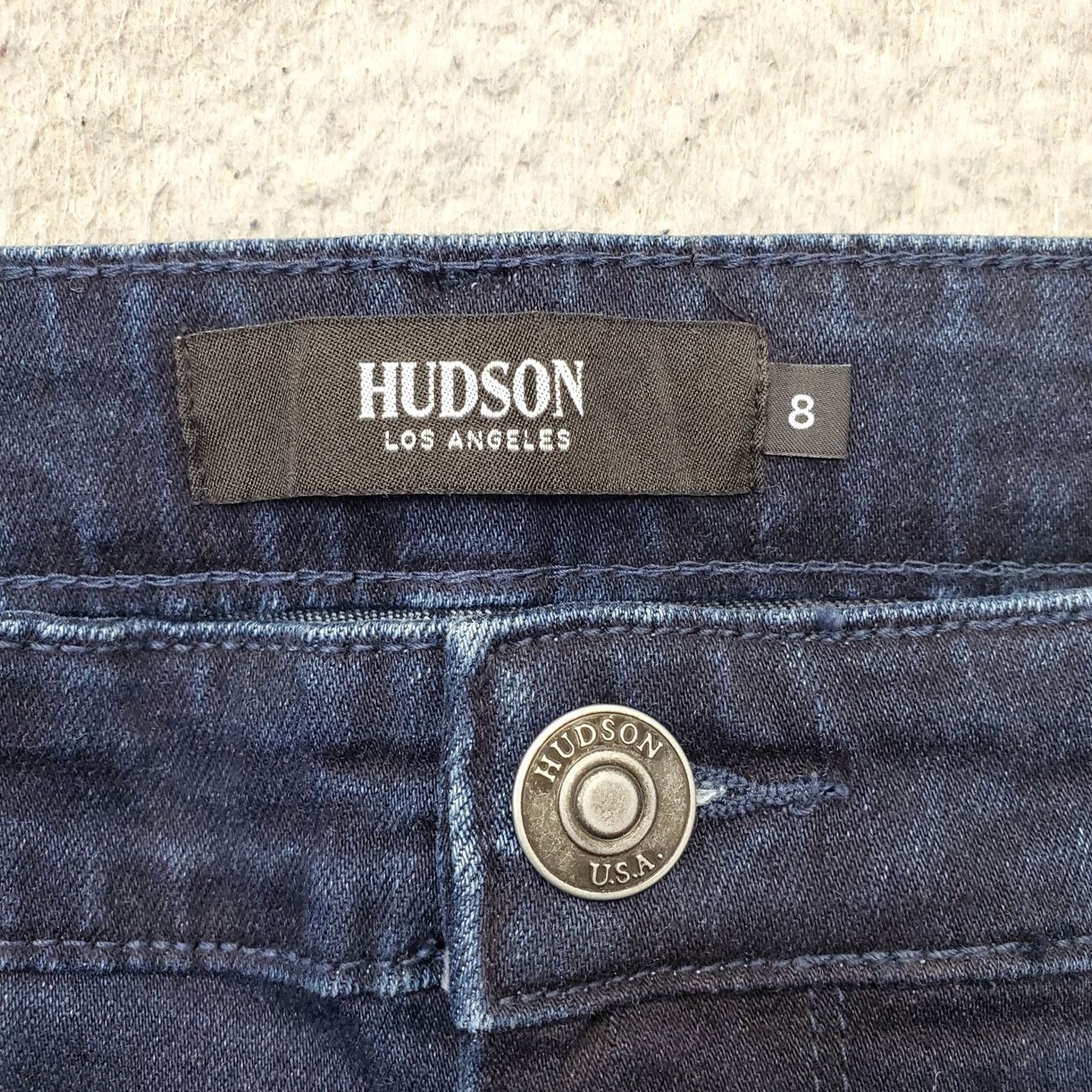 Hudson Hudson Jeans Womens Size 8 Blue Denim Dark Wash Stretch Straight Leg Streetwear Size 30" / US 8 / IT 44 - 7 Thumbnail