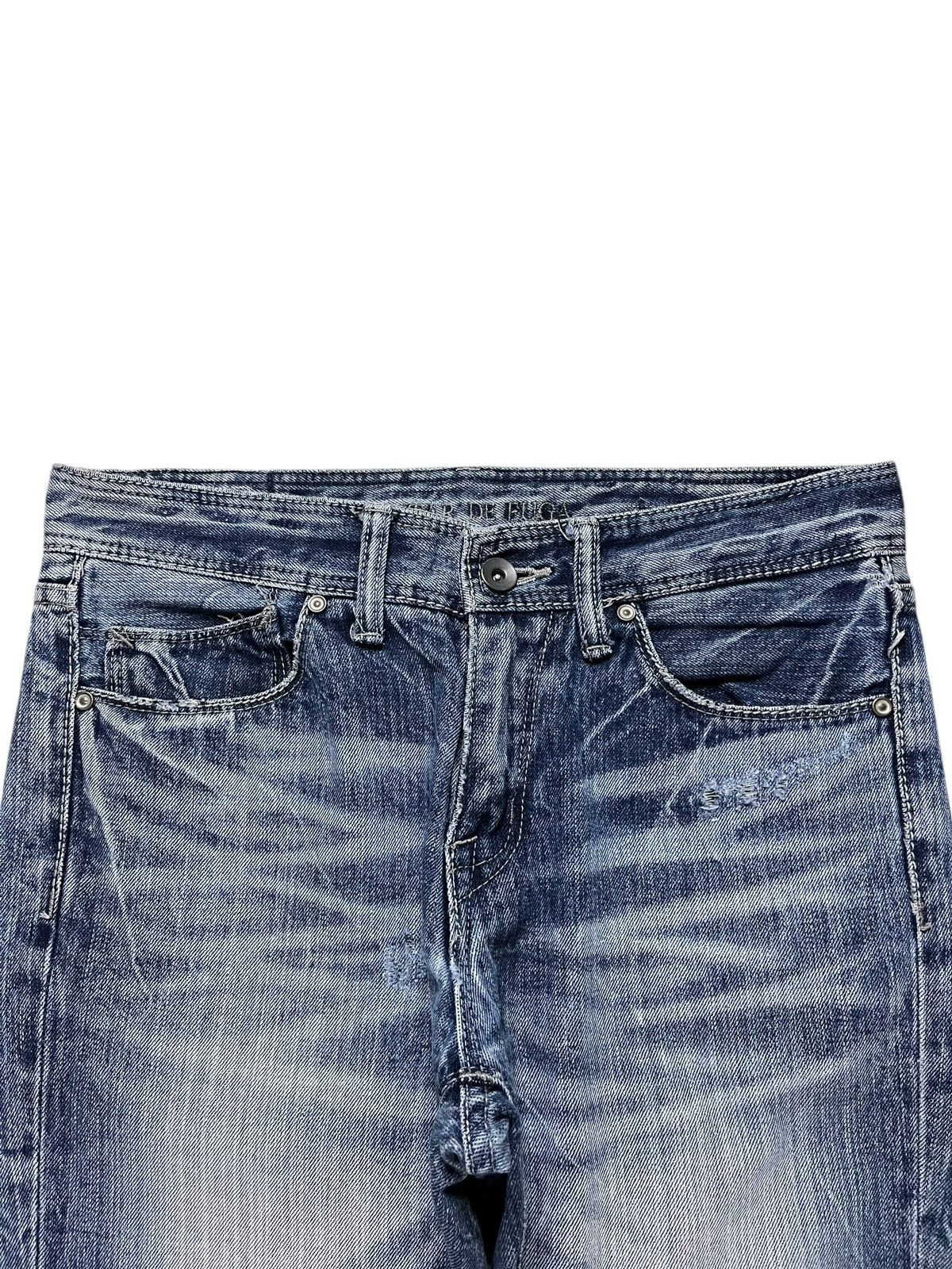 GOSTAR DE FUGA × Japanese Brand Vintage Japanese Fuga Faded Wash Distressed Slim Jeans Size US 31 - 4 Thumbnail