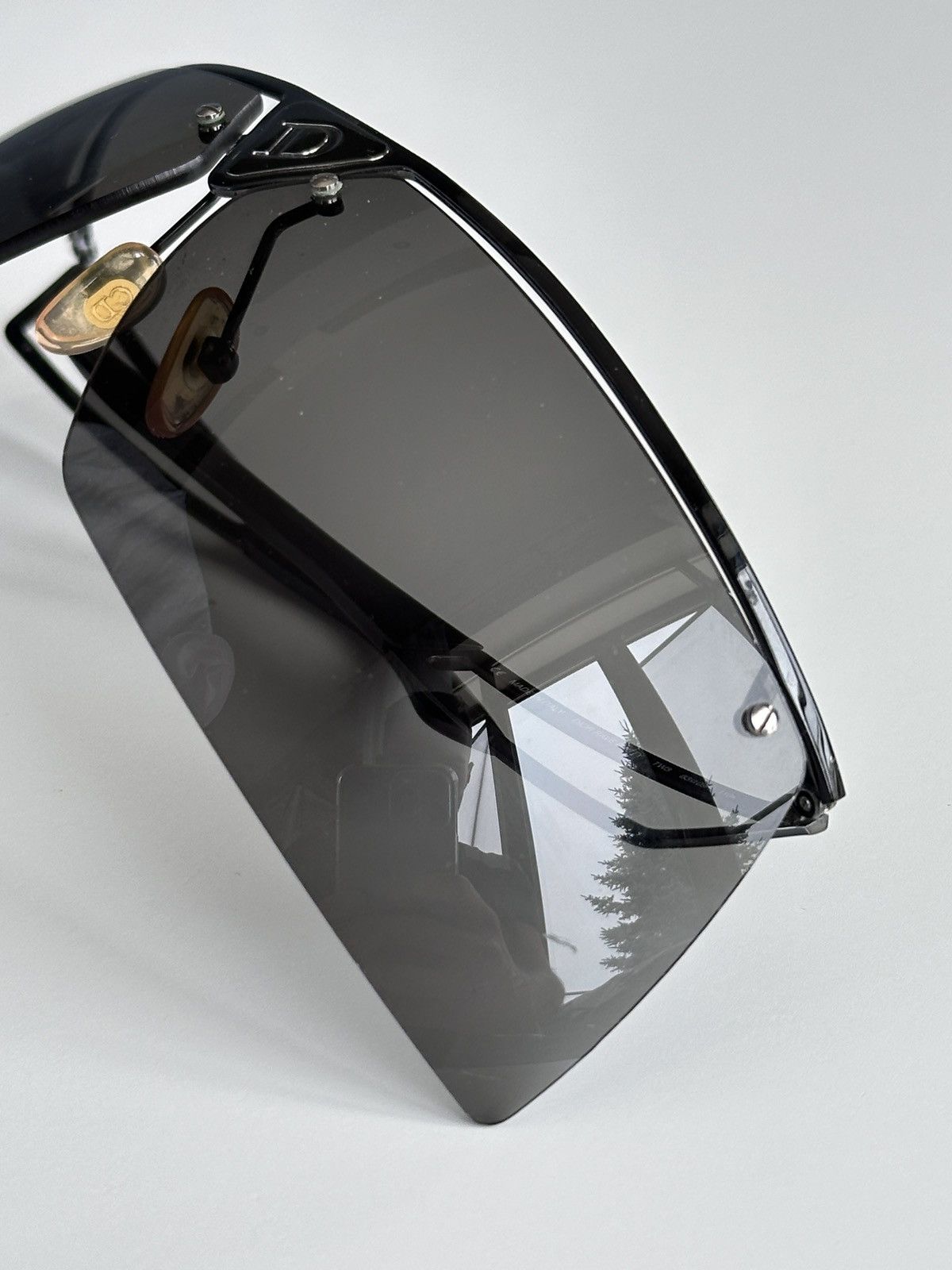 Dior DIOR Rave Party Shield Mask Oversized Black Sunglasses Y2K Size ONE SIZE - 10 Thumbnail