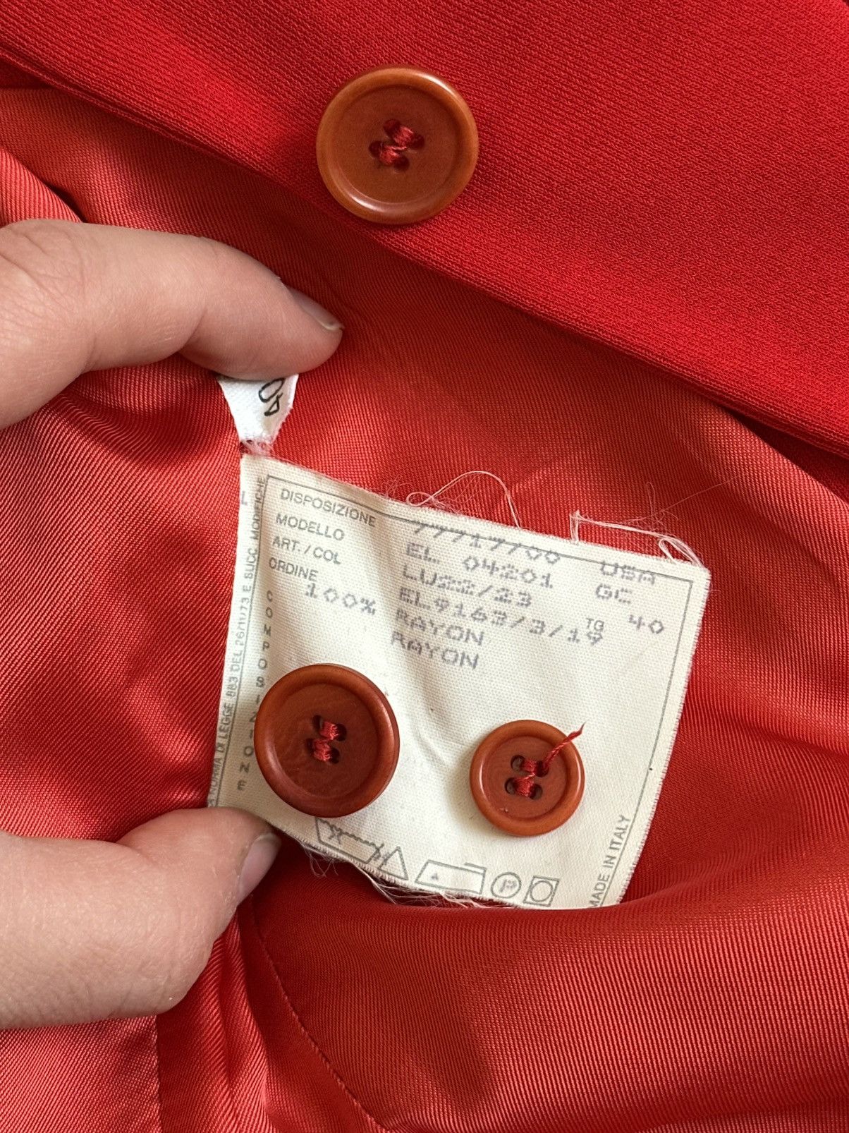 Helmut Lang Helmut Lang 1990s Runway Rare Archive Red Classic Blazer Size M / US 6-8 / IT 42-44 - 10 Thumbnail