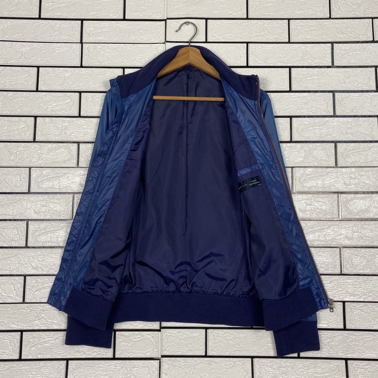 Issey Miyake 📌Vintage Biker Jacket Ships Jet Blue Japan Size US M / EU 48-50 / 2 - 14 Thumbnail