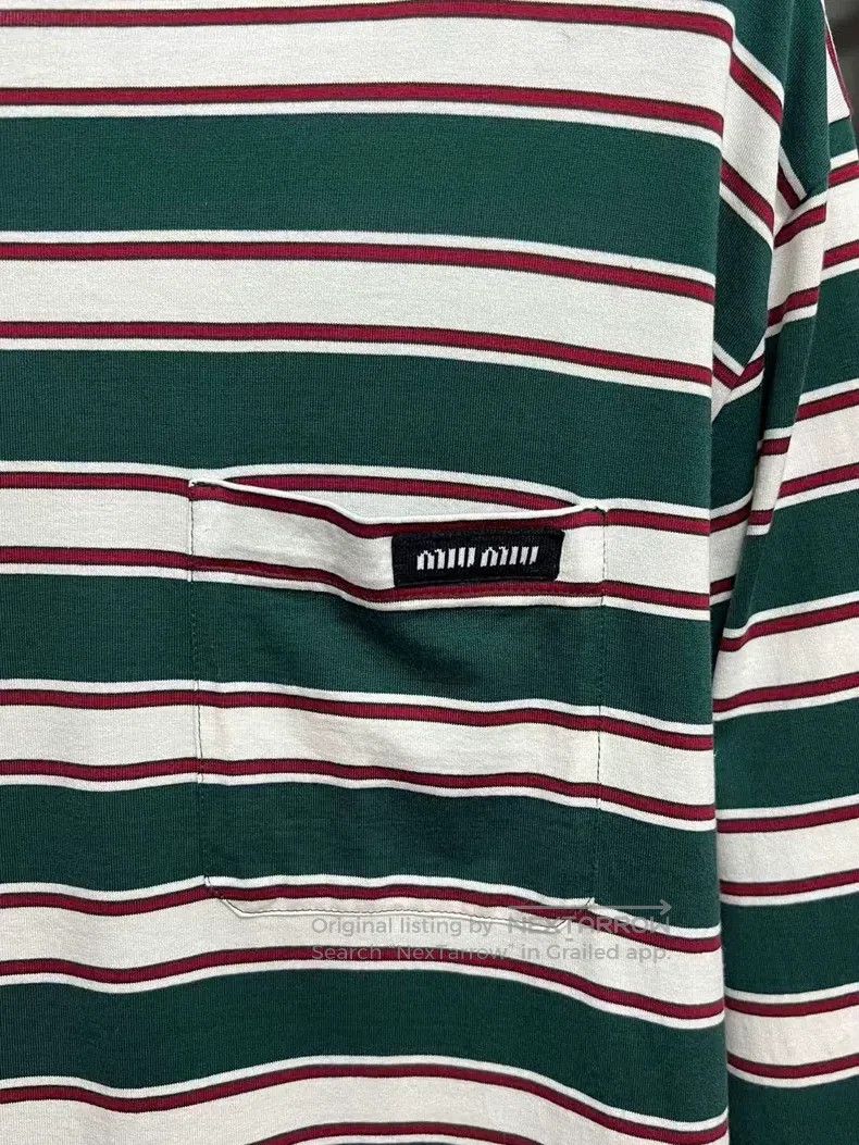 Miu Miu Miu Miu Size M Striped Polo Size M / US 6-8 / IT 42-44 - 3 Thumbnail