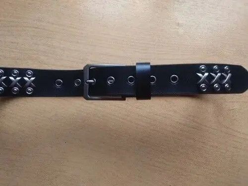 Leather X Rivet Split Leather Belt Size ONE SIZE - 4 Thumbnail