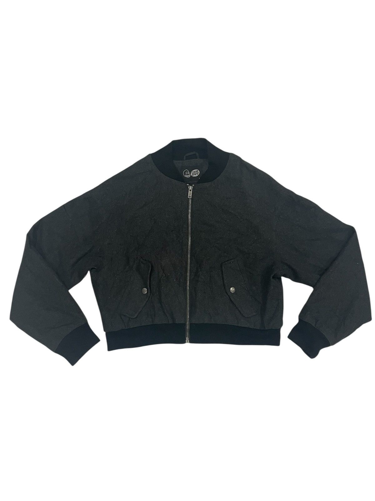 Cheap Monday × Other UK Cheap Monday Wide Short Wool Blend Zip Bomber jacket Small Size S / US 4 / IT 40 - 2 Thumbnail