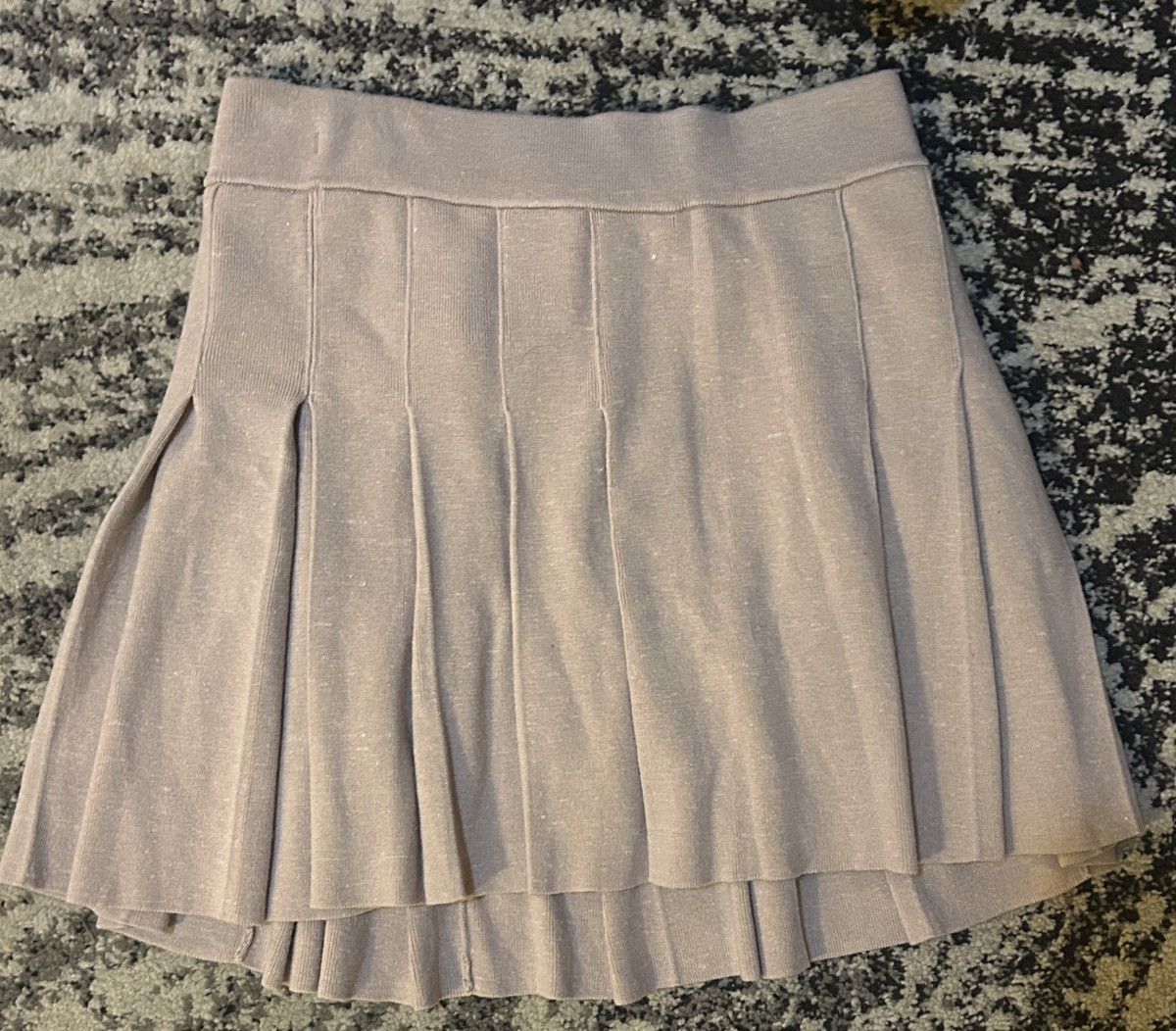 Lululemon Lululemon Ribbed Merino Wool Pleated Skirt Heathered Mink Size 31" - 6 Thumbnail