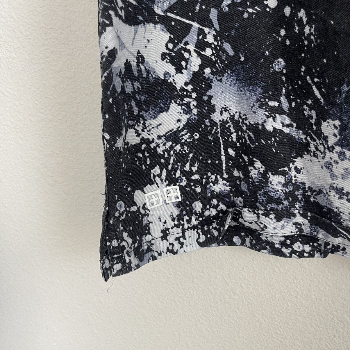 Ksubi KSUBI Short Sleeve Button Down Tencel Paint Splatter Shirt Size US XL / EU 56 / 4 - 5 Thumbnail