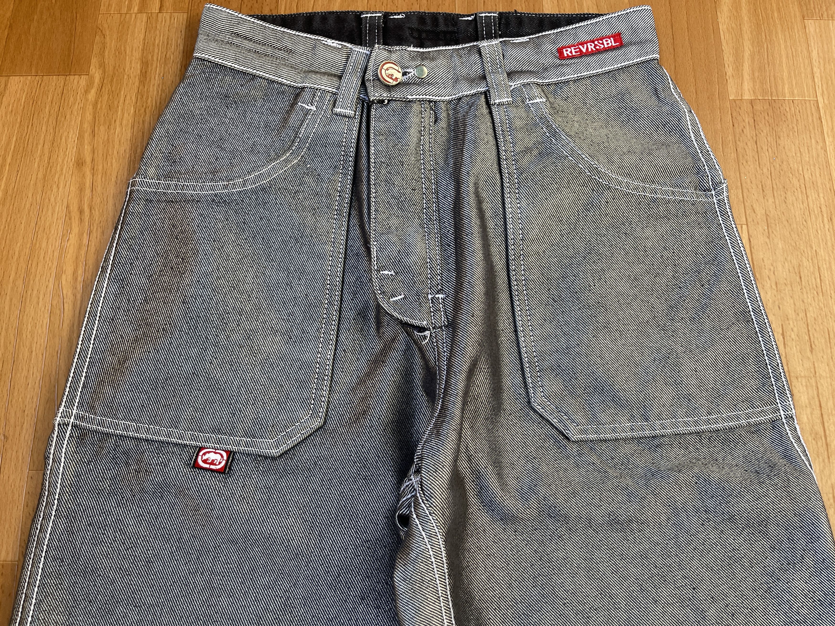 Ecko Unltd. Ecko Unltd jeans, shiny silver metallic vintage baggy Y2K 26 Size US 26 / EU 42 - 11 Thumbnail